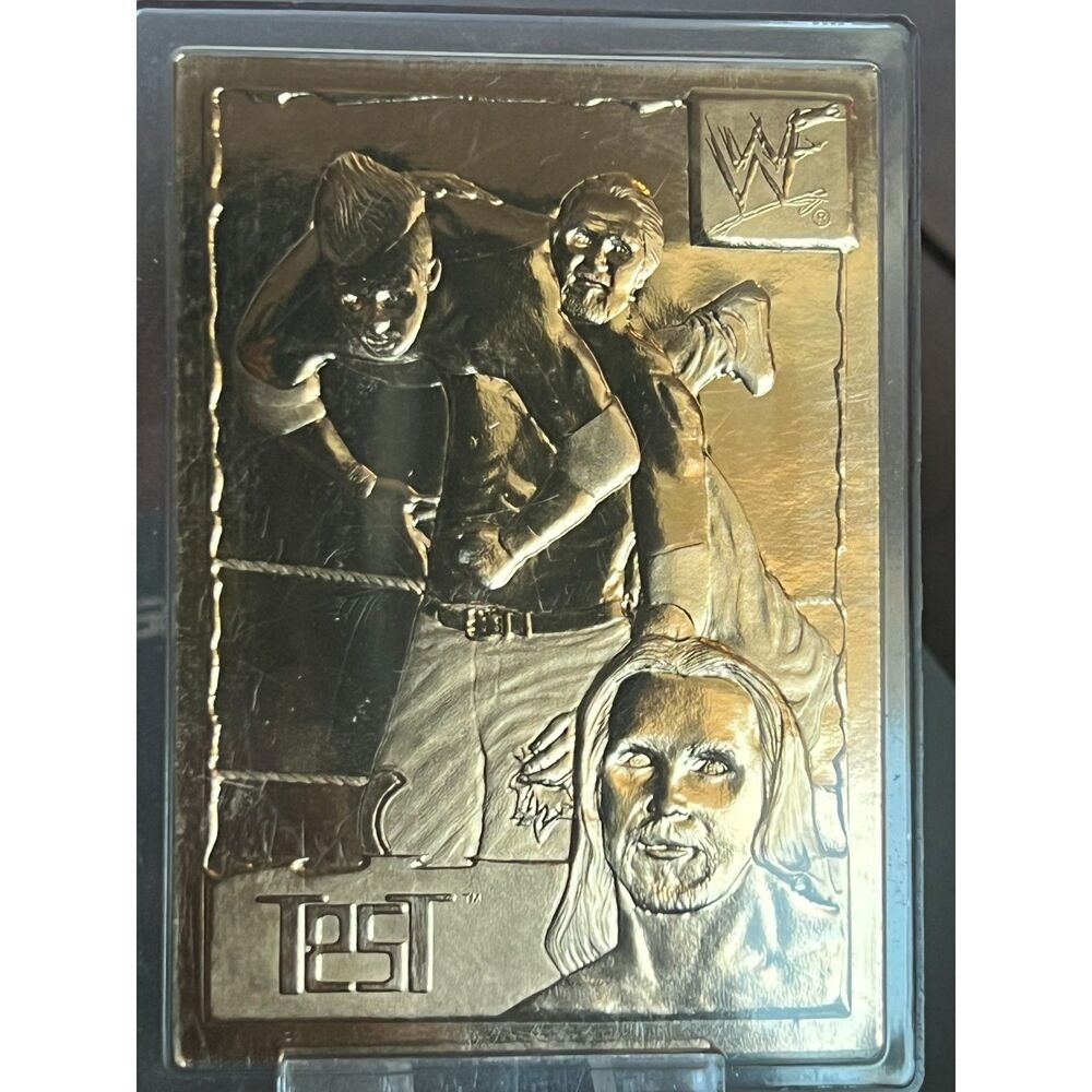 Vintage Danbury Mint 1999 WWF Wrestling 22kt gold card Test #48